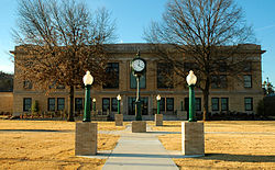 The LeFlore County Courthouse is one of five sites in Poteau listed on the National Register of Historic Places