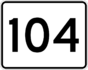 State Route 104 marker