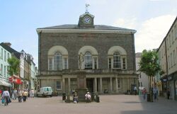 Guildhall Square and Carmarthen Guildhall