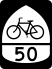 U.S. Bicycle Route 50 marker