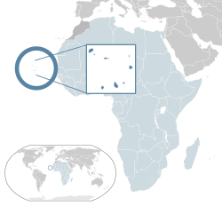 Location of  Cape Verde  (dark blue)– in Africa  (light blue & dark grey)– in the African Union  (light blue)