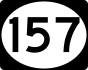 Route 157 marker