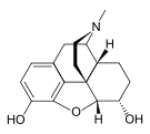 Chemical structure of Dihydromorphine.