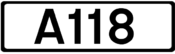 A118 road shield