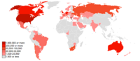 Map of countries with the largest Greek communities