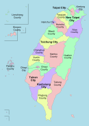 Location map of Taiwan