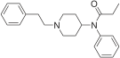 Chemical structure of fentanyl.