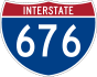 Interstate 676 marker