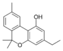 Chemical structure of cannabinol-C2