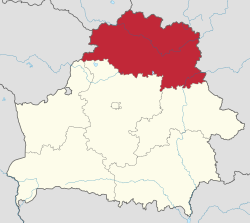 Location of Vitsebsk Region