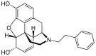 Chemical structure of N-Phenethylnormorphine.