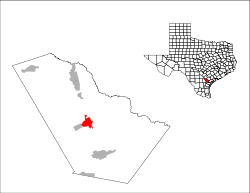 Location of Beeville, Texas