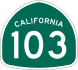 State Route 103 marker