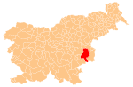 The location of the Municipality of Krško