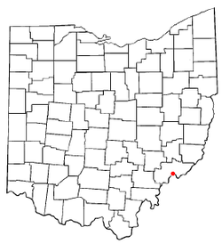 Location of Marietta in Ohio