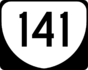 State Route 141 marker