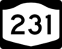 NYS Route 231 marker