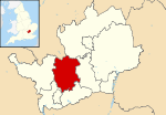 St Albans shown within Hertfordshire