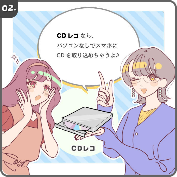 CDレコはパソコンなしでスマホにCDを取り込める