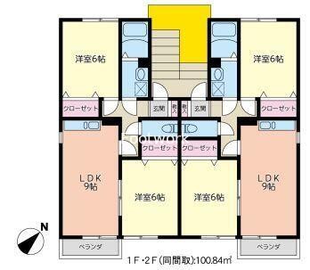 小田急線 相武台前駅一棟売アパート 間取り図