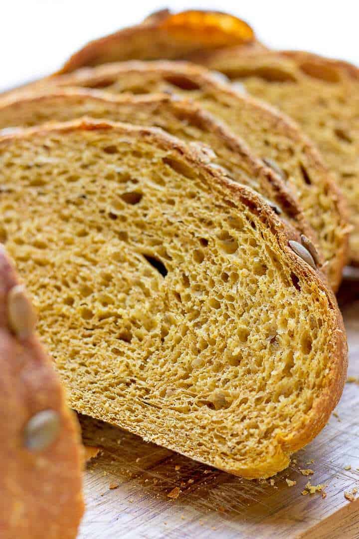 Sliced Pumpkin Yeast Bread