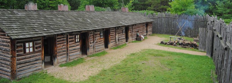 Reconstructed North West Trading Post near Pine City, Minnesota by Kathy Alexander.