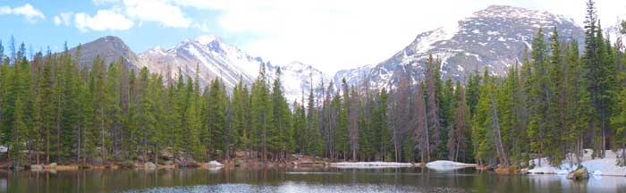 Nymph Lake at Rocky Mountain National Park by the National Park Service.