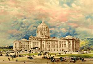 Capitol building in Helena, Montana, 1896.