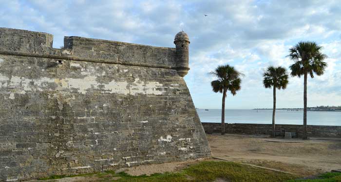 Castillo de San Marcos Outer Wall, photo by Kathy Alexander.