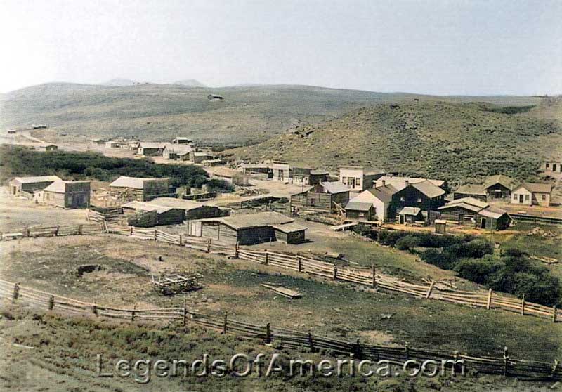 South Pass City, Wyoming, 1906. Colorized.