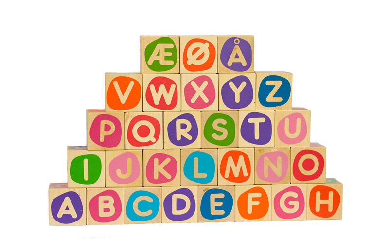 Learn Norwegian letter blocks