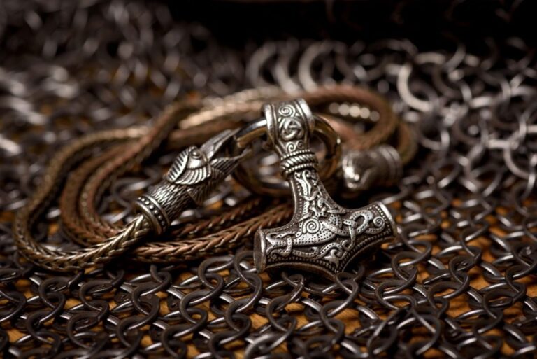 A pendant of Mjölnir, Thor's Hammer.