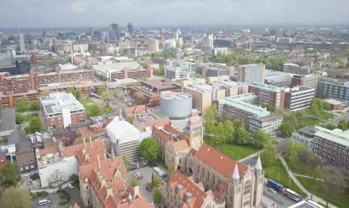 Manchester campus from above