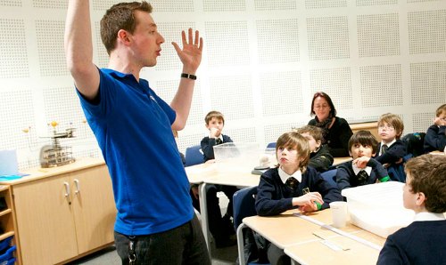 Teacher in a classroom