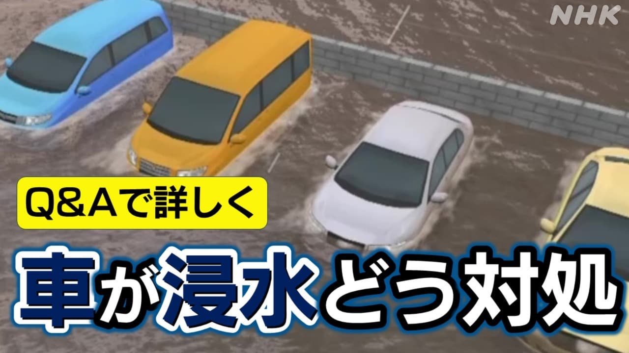 台風 大雨 車の浸水どう対処 エンジン始動で車両火災 感電のおそれも 保険や事前対策は？