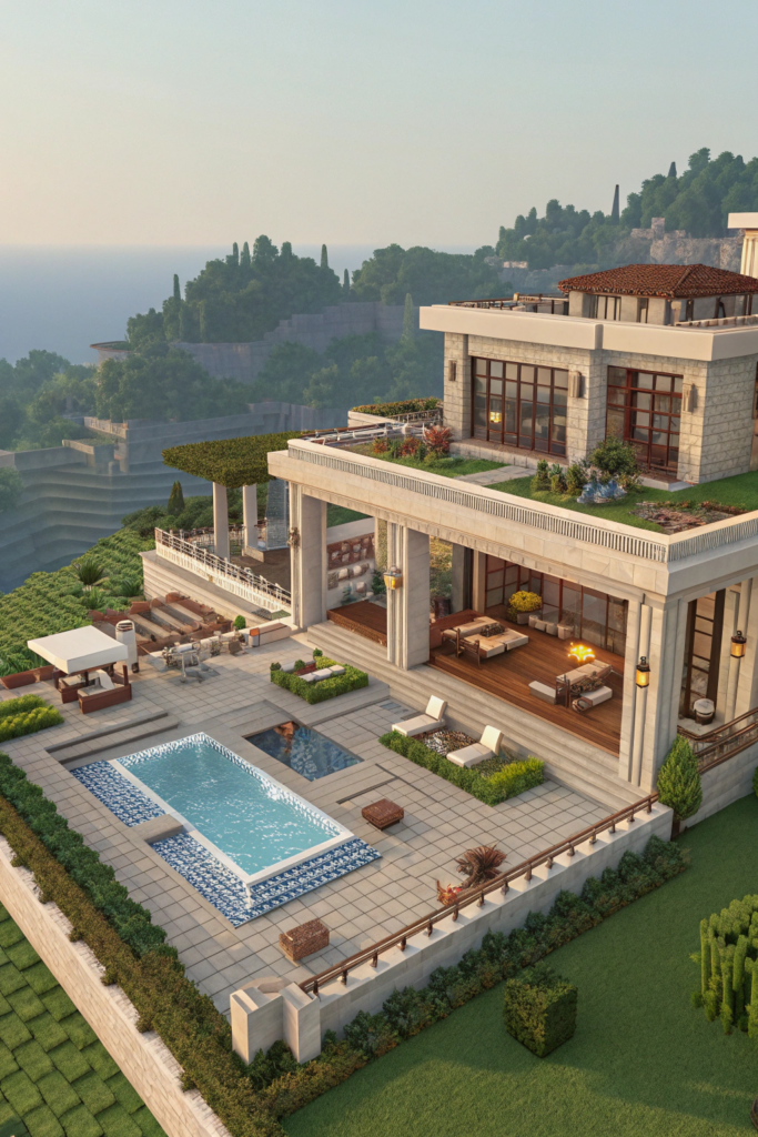 Minecraft Modern House Ideas: Luxury Villa