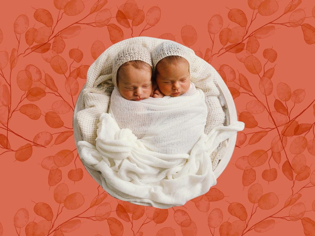 Twin baby girls