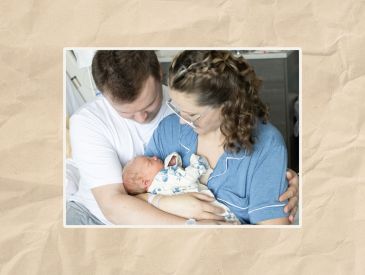 The author and her husband with their youngest son.