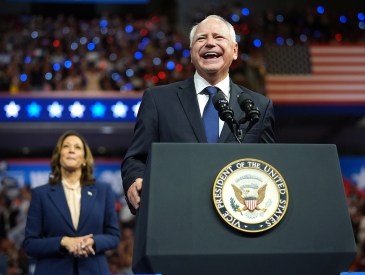 Kamala Harris And Running Mate Tim Walz Make First Appearance Together In Philadelphia

PHILADELPHIA, PENNSYLVANIA - AUGUST 6: Democratic vice presidential candidate Minnesota Gov. Tim Walz speaks during a campaign rally with Democratic presidential candidate, U.S. Vice President Kamala Harris at the Liacouras Center at Temple University on August 6, 2024 in Philadelphia, Pennsylvania. Harris ended weeks of speculation about who her running mate would be, selecting the 60-year-old midwestern governor over other candidates. (Photo by Andrew Harnik/Getty Images)