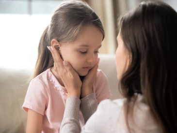 mother reconnecting with child