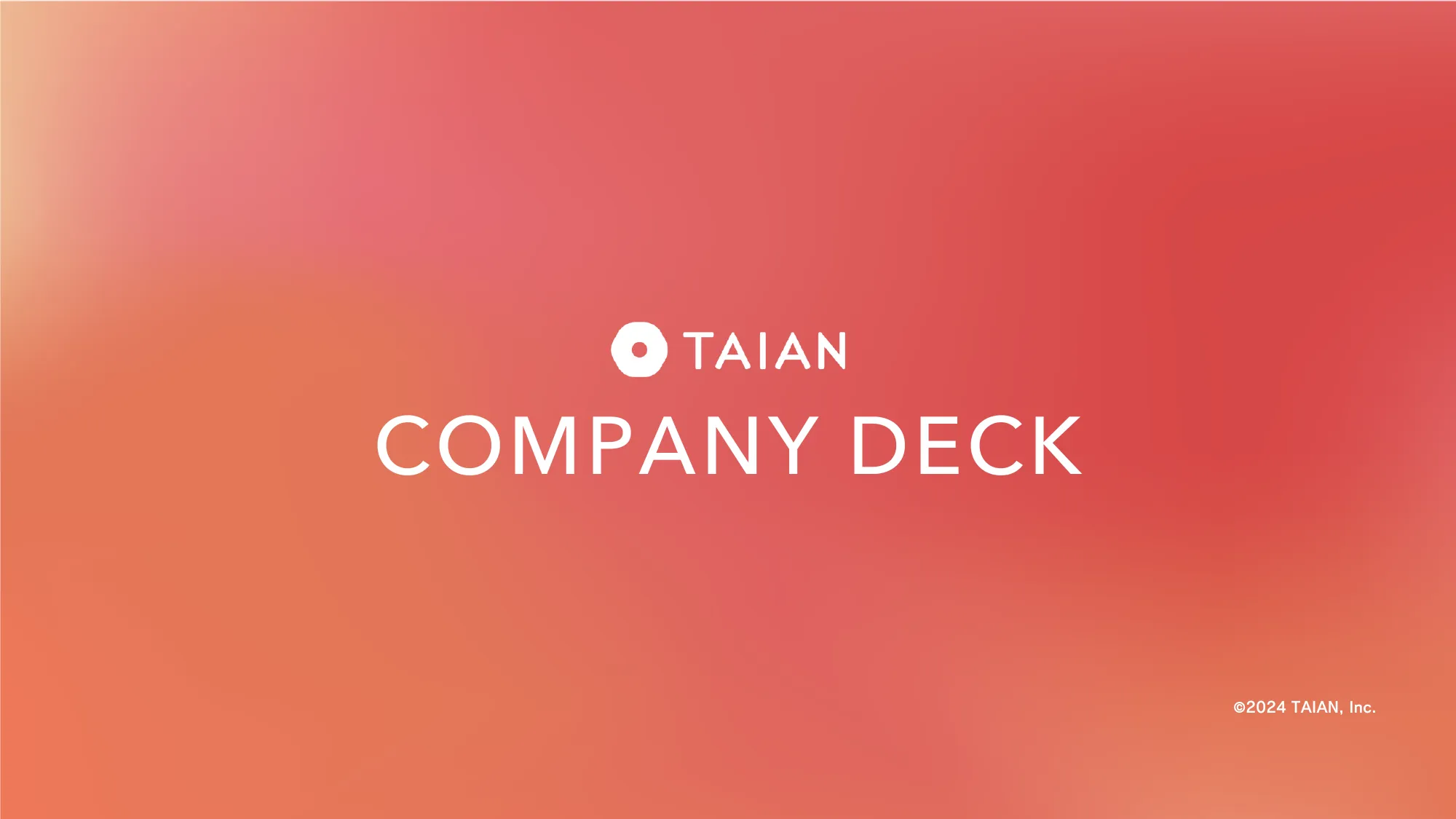 TAIAN Company Deck