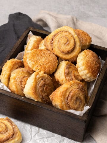 Pie Crust cookies in a box.