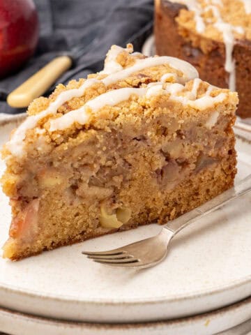 Apple Crumb Cake on a plate.