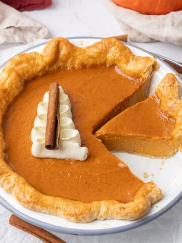 Pumpkin custard pie.