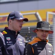 Red Bull’s Max Verstappen, left, and McLaren’s Lando Norris had a battle last season (PA)