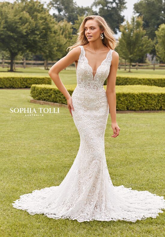 Sophia Tolli Y22272, Frankie Fit-and-Flare Wedding Dress - 1