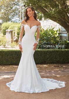 Sophia Tolli Y22275, Clementine Fit-and-Flare Wedding Dress