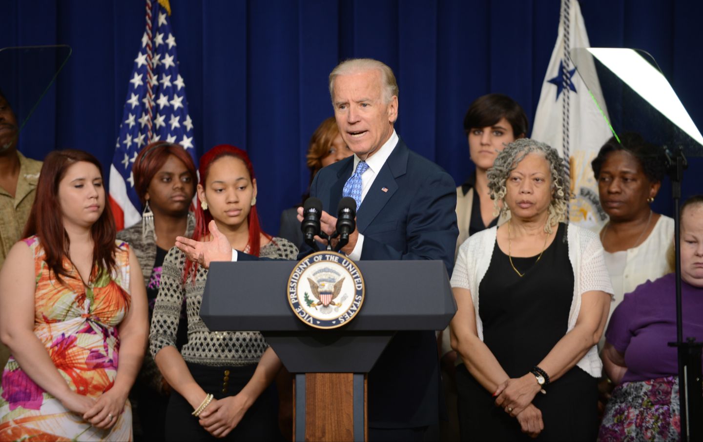 Then–Vice President Joe Biden delivers remarks at the White House on the 75th anniversary of the Fair Labor Standards Act.