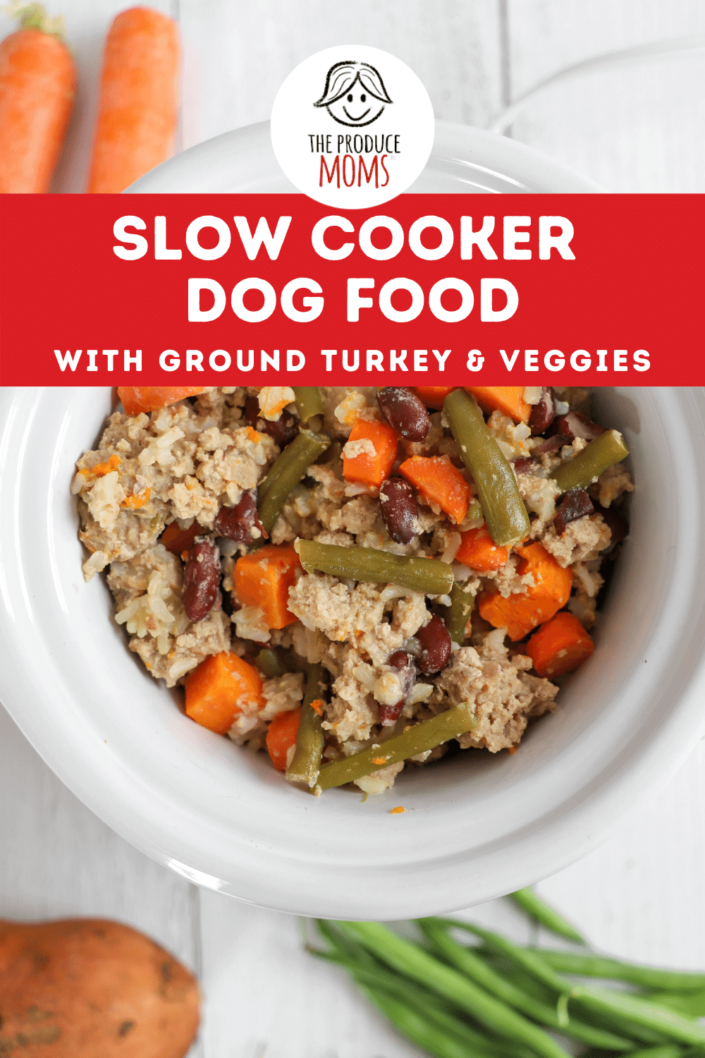 Slow Cooker Dog Food with Ground Turkey and Veggies