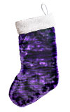 Animal Print Plush Purple Christmas Stocking